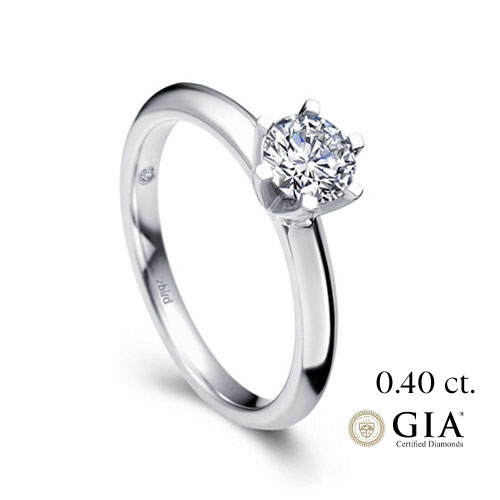 кольцо с бриллиантом 0,40 сt. G/VS2 GIA 'Diana''