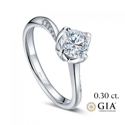кольцо для помолвки 0,30 сt. F/VS1 GIA